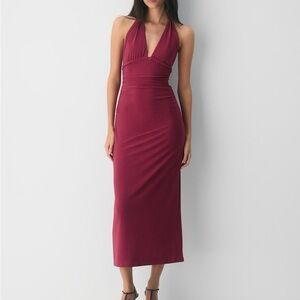 Aritzia Berry Halter Dress